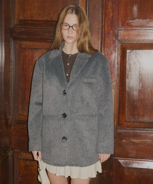 GIUNON ジャケット テーラードジャケット over shaggy jacket coat