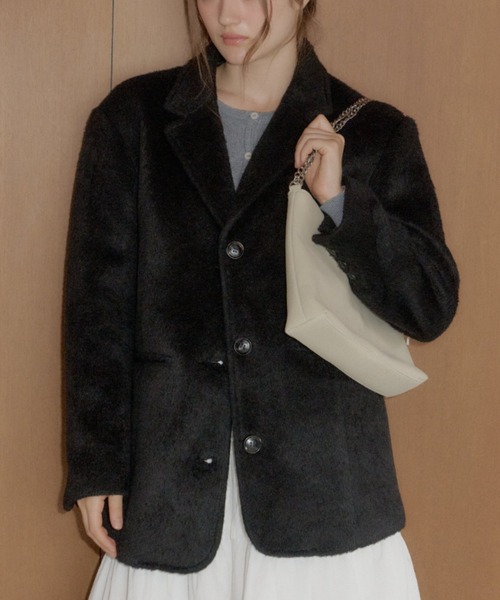 GIUNON ジャケット テーラードジャケット over shaggy jacket coat