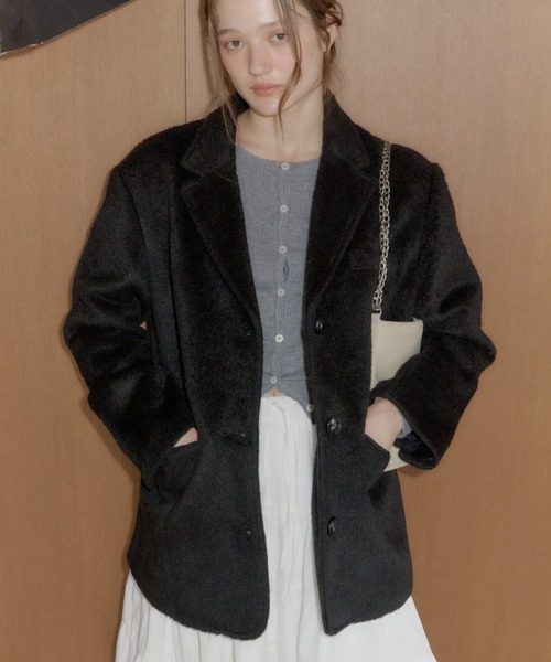 GIUNON ジャケット テーラードジャケット over shaggy jacket coat