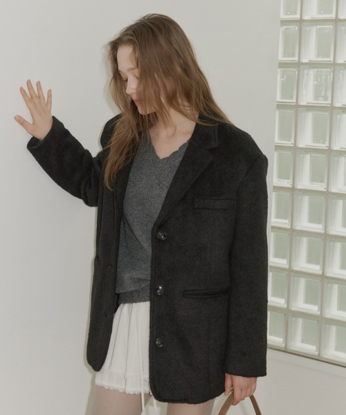 GIUNON ジャケット テーラードジャケット over shaggy jacket coat