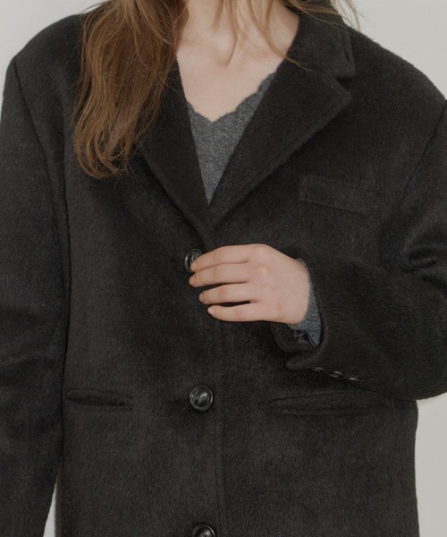 GIUNON オーバージャギージャケットコート ブラウン over shaggy jacket coat / オーバーシャギージャケットコート