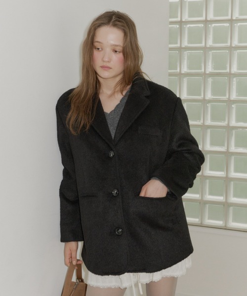 GIUNON ジャケット テーラードジャケット over shaggy jacket coat