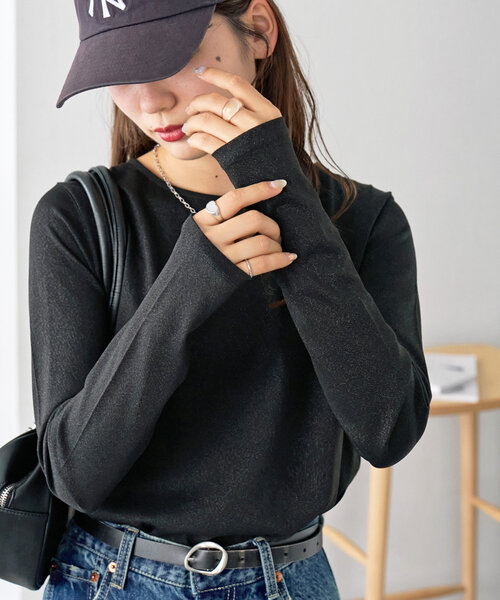Discoat（ディスコート） tシャツ 「WEB限定」ラメロングスリーブ