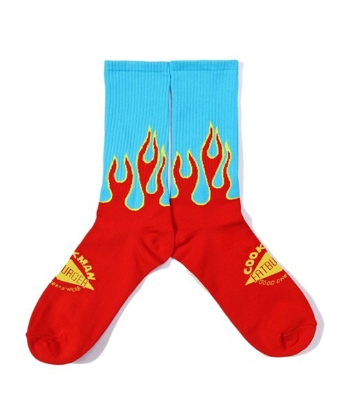 THE MILES 靴下 Cookman クックマン ソックス Crew Socks Flame