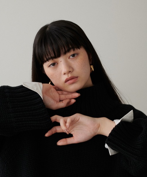 LARUTA ニット セーター 「LARUTA」ハンド風ラウンドヘムニット