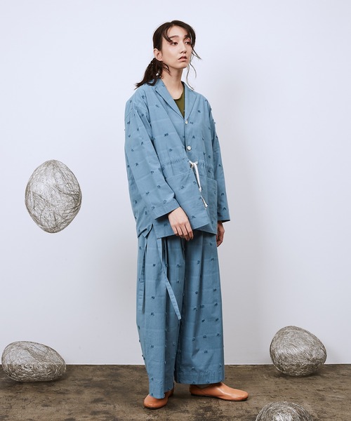 ワイドパンツ スラックス LogoカットJQボリュームワイドPT メンズ レディースの画像