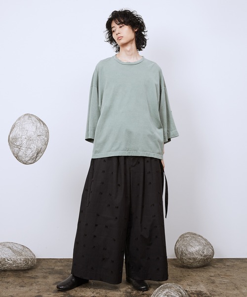 Dulcamara（ドゥルカマラ） スラックス LogoカットJQボリュームワイド