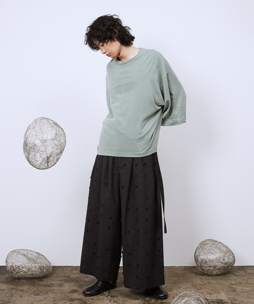 Dulcamara（ドゥルカマラ） スラックス LogoカットJQボリュームワイド