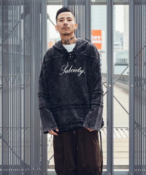 Subciety パーカー Lace up hockey hoodie メンズ レディース