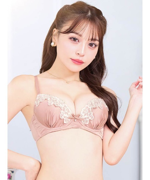 楽天 送料無料にならない ブラジャー ショーツセット フラワー サテン ミルキー ピュア 下着・アンダーウェア