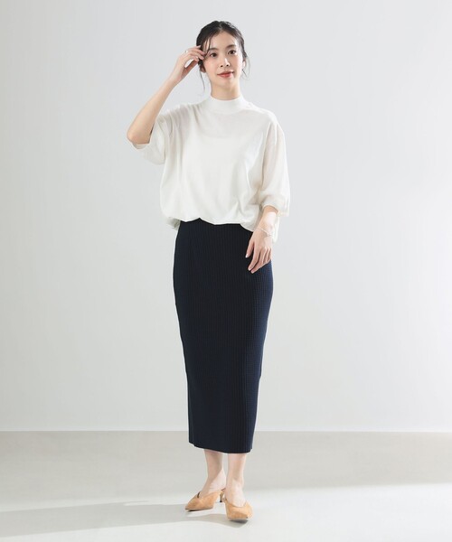 Demi-Luxe BEAMS スカート シンプル タイト ニットスカート .M