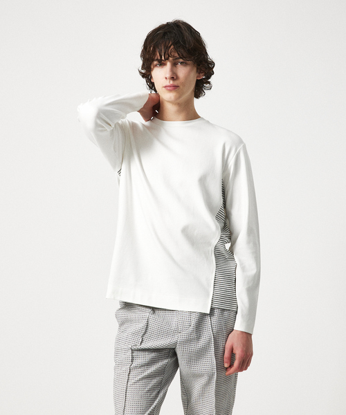 5351 POUR LES HOMMES tシャツ コンビネーション ボーダー 長袖 T