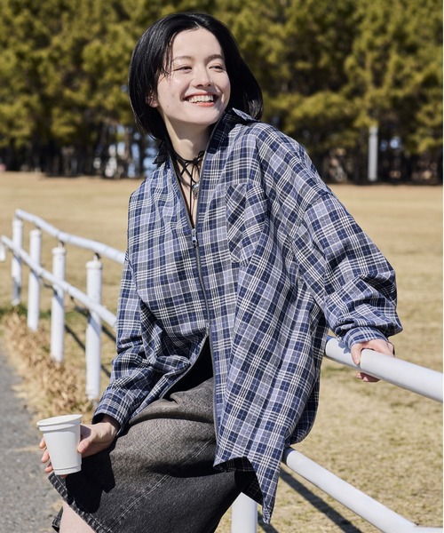 RAGEBLUE（レイジブルー） ブラウス シャツ 選べるデザイン/Wジップ