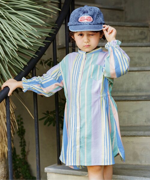 シャツワンピース ストライプ（キッズ、ジュニア服、シューズ