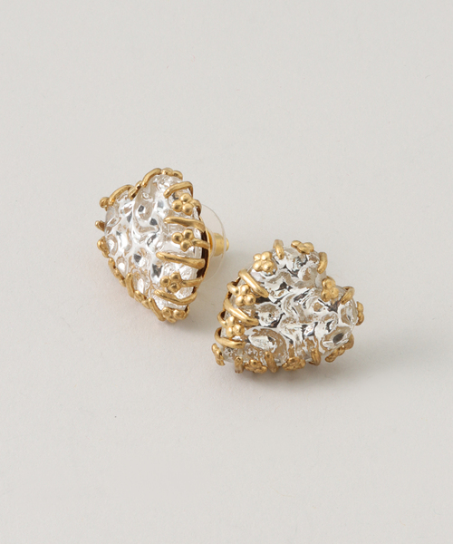 IENA LA BOUCLE ピアス monshiro/モンシロ silver heart glass IENA LA BOUCLE ピアス monshiro/モンシロ silver heart glass