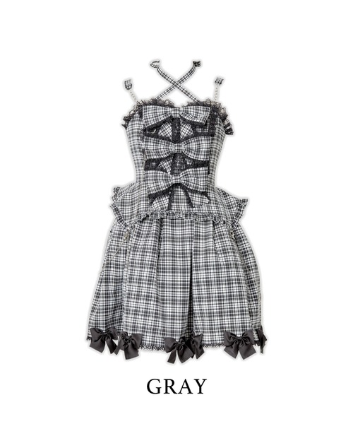 ワンピース Avenchumu Front ribbon chain one piece AVENCHUMU ワンピース Front ribbon chain one piece : ZOZOTOWN