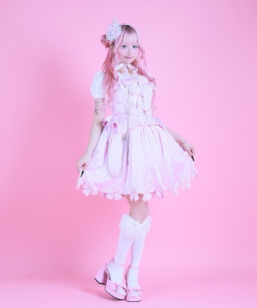 AVENCHUMU ワンピース Front ribbon chain one piece : ZOZOTOWN Yahoo