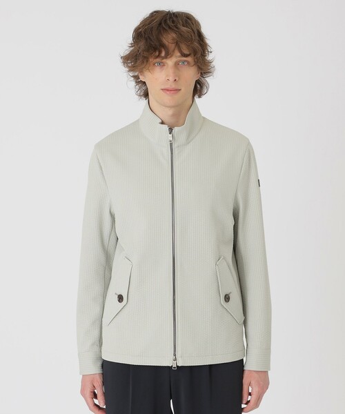 【美品】BLACK LABEL CRESTBRIDGE シアサッカー　ブルー セール】シアサッカージャージーブルゾン（ブルゾン）｜BLACK