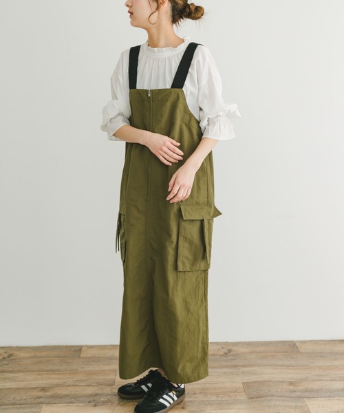 ITEMS URBANRESEARCH ワンピース ミリタリージャンパースカート ITEMS URBANRESEARCH ワンピース ミリタリージャンパースカート