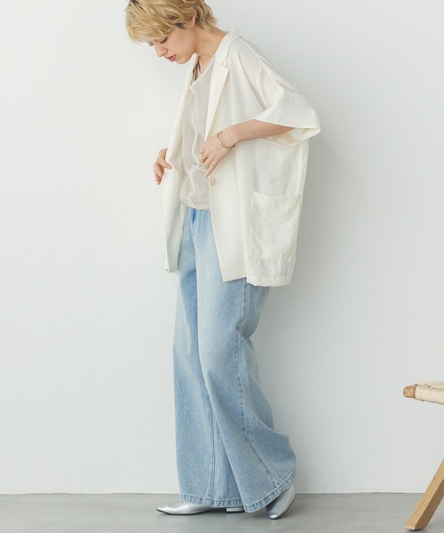 ドジャース サテン ナイロンジャケット レディース用? 美品！格安！ styling/ ジャケット テーラードジャケット バックサテン