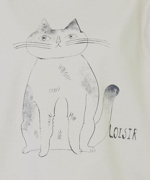 tシャツ 「アーティストコラボ」LOISIR×TORANEKOBONBONイラストプリントTシャツ レディース LOISIR tシャツ 「アーティストコラボ」LOISIR×TORANEKOBONBON