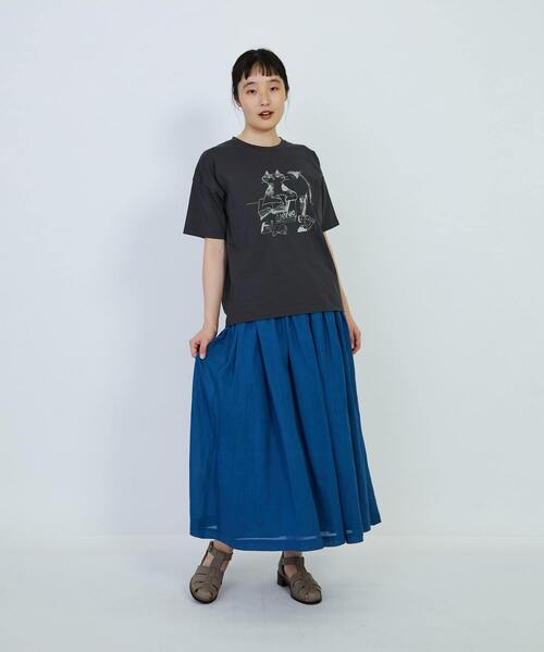 tシャツ 「アーティストコラボ」LOISIR×TORANEKOBONBONイラストプリントTシャツ レディース LOISIR tシャツ 「アーティストコラボ」LOISIR×TORANEKOBONBON