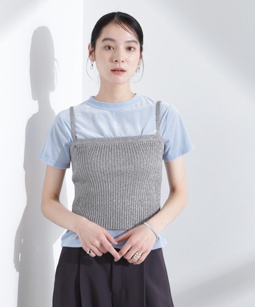 tシャツ シアーベロアコンパクトTシャツ レディース