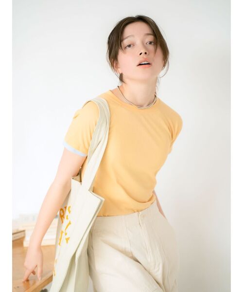 Ungrid（アングリッド） tシャツ シアーカラーラグランTee レディース