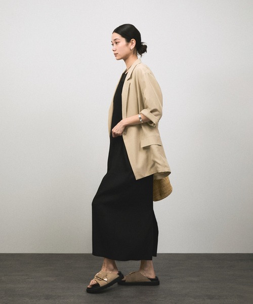 ブラウス シャツ 「25SS」GENTLE SILK ハーフスリーブジャケット「セットアップ対応・洗える」 レディース SALON adam et rope' ブラウス シャツ 「25SS」GENTLE SILK