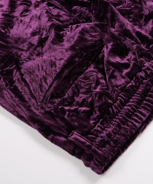 「SHARVA」 イージーパンツ LARGE ブラック×パープル メンズ_画像7