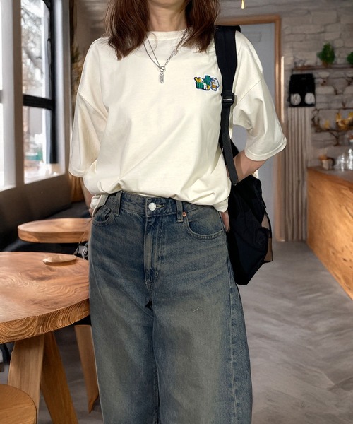 ★韓国の人気★【JILLSTUART】★NEWYORK JEANS 半袖 Tシャ.ツ★ 韓国 ホワイト（白）系 JILLSTUART(ジルスチュアート) Tシャツ