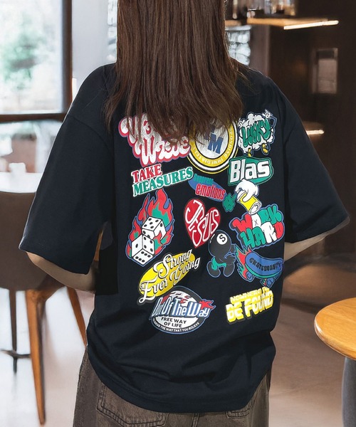 ビッグ割引 tシャツ Candlestick レトロ オーバー アート グラフィック トップス