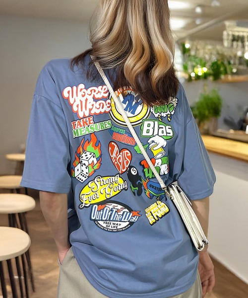 Candlestick tシャツ レトロ グラフィック オーバーサイズ 韓国