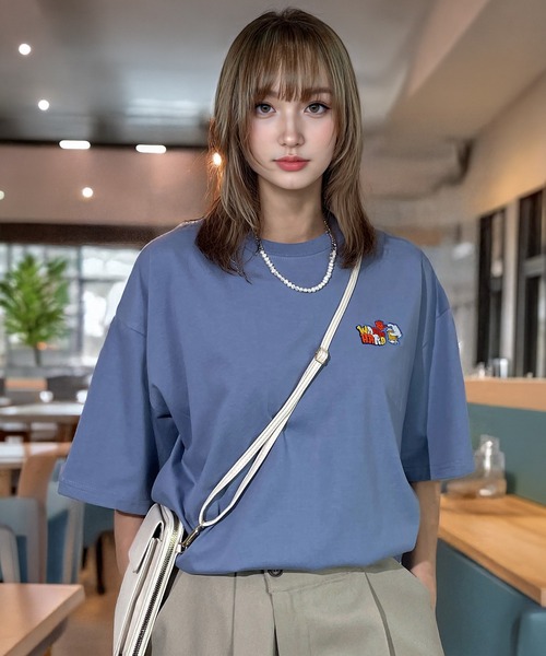 Candlestick tシャツ レトロ グラフィック オーバーサイズ 韓国