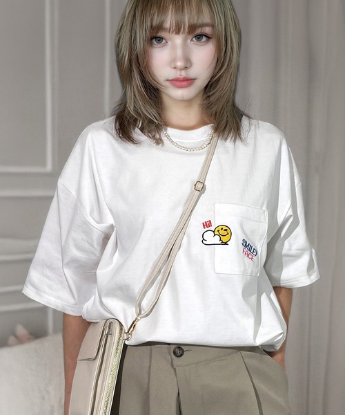 Candlestick tシャツ 半袖 レトロ グラフィック オーバーサイズ 韓国