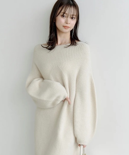 snidel ニットワンピ SNIDEL（スナイデル） ニットワンピース ONE SIZE ホワイト レディース