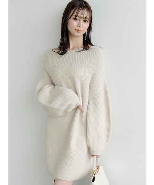 snidel ニットワンピ SNIDEL（スナイデル） ニットワンピース ONE SIZE ホワイト レディース