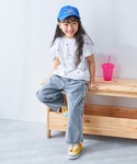 tシャツ ハート総柄 袖フリル 半袖Tシャツ ...の詳細画像1