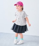 tシャツ ハート総柄 袖フリル 半袖Tシャツ ...の詳細画像3