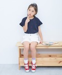 tシャツ ハート総柄 袖フリル 半袖Tシャツ ...の詳細画像4