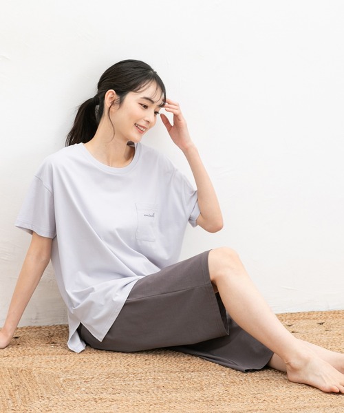 【新品】Vanilla バニラ　ルームウェア　S/M ブルー Honeys パジャマ ルームウェア 「ハニさら・接触冷感・UV