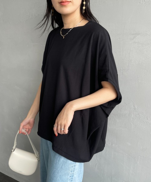 新品タグ付き　ミズイロインド mizuiroind ワイドコクーンT ホワイト mizuiroind tシャツ 「mizuiro ind/ミズイロインド」 コクーン