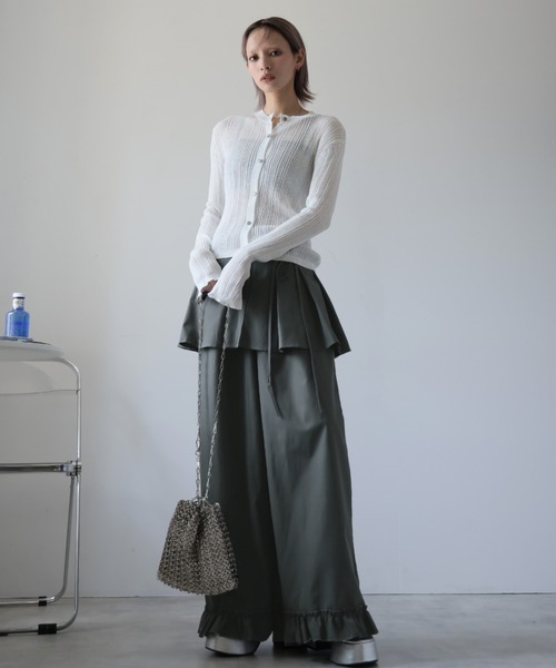 ULYSSES ワイドパンツ パンツ スカート付きフリルワイドパンツ
