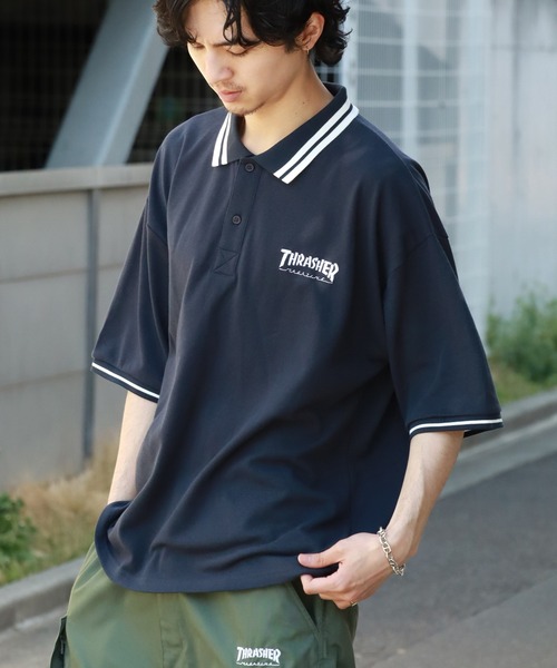 THRASHER ポロシャツ 90's THRASHER ポロシャツ 「THRASHER/スラッシャー」襟ライン半袖