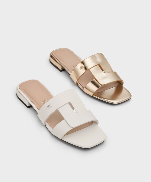 CHARLES ＆ KEITH サンダル Joan ジョアン レザースライド