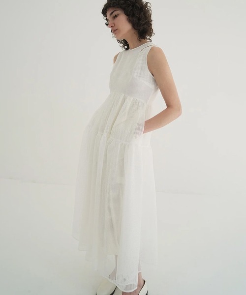 CLANE（クラネ） ワンピース SHEER PLAID FLARE ONEPIECE : ZOZOTOWN