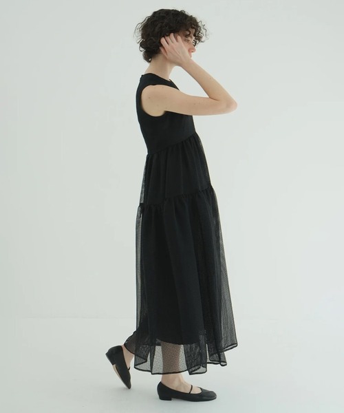 CLANE（クラネ） ワンピース SHEER PLAID FLARE ONEPIECE : ZOZOTOWN
