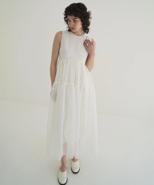 CLANE（クラネ） ワンピース SHEER PLAID FLARE ONEPIECE : ZOZOTOWN