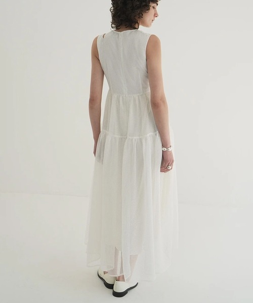 CLANE（クラネ） ワンピース SHEER PLAID FLARE ONEPIECE : ZOZOTOWN