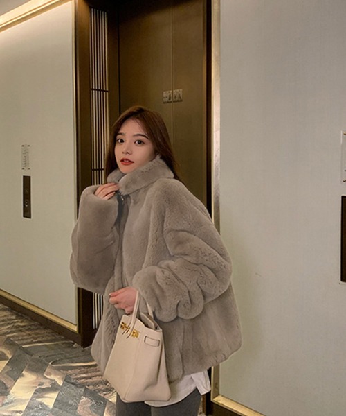 HALEY PESCA ジップアップブルゾン FREE ブラウン レディース